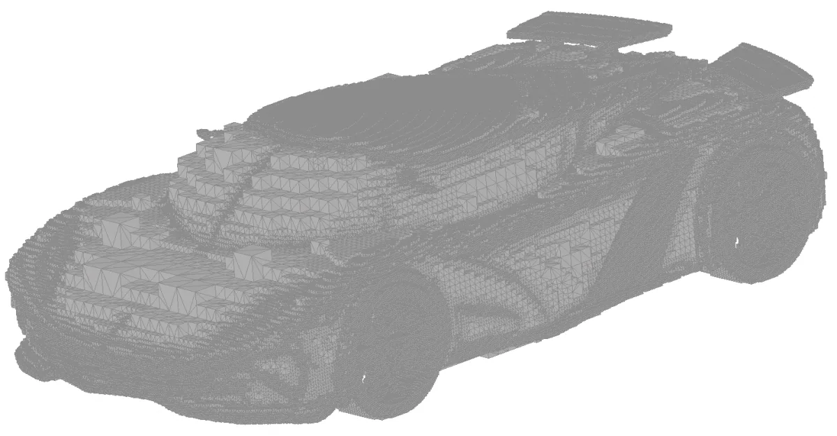 Car model after Cartesian voxelization