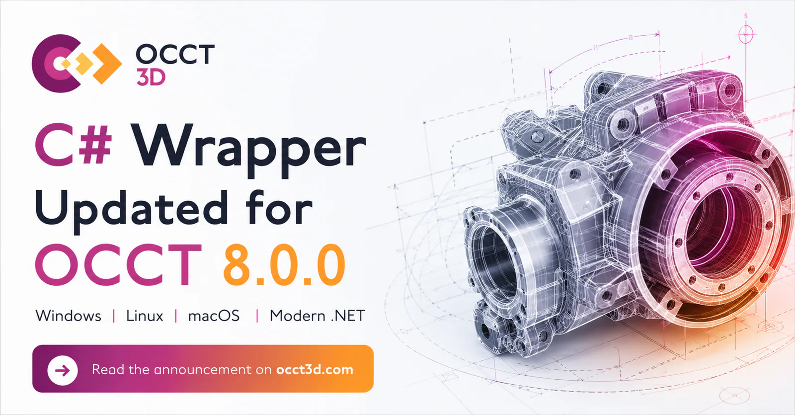 Open CASCADE C# Wrapper Updated for OCCT 8.0.0 illustration