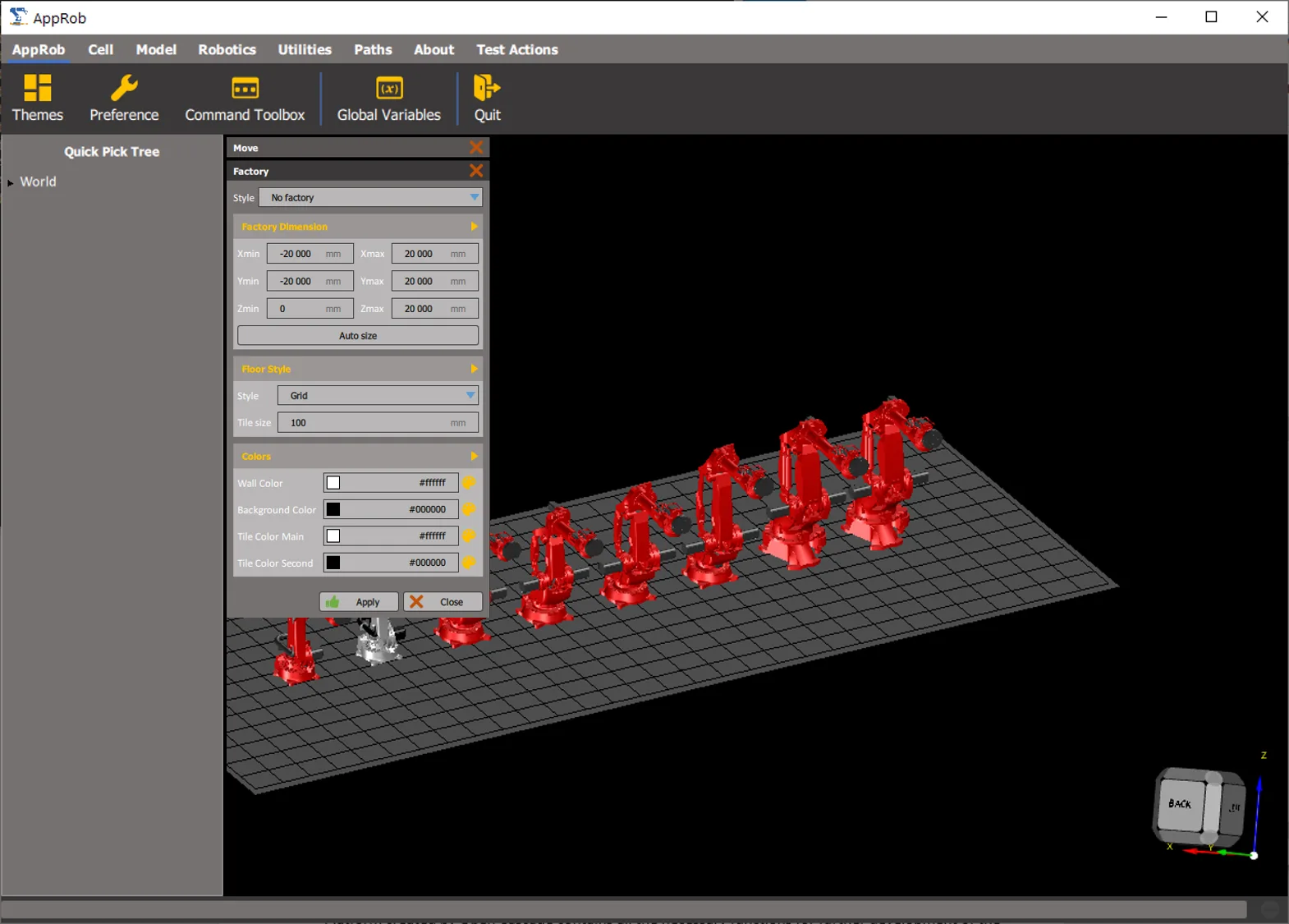 Twin Robotics application view 2